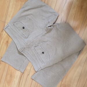 Vintage Y2K Old Navy Khaki Corduroy Jeans Sz 16 Flare Boot